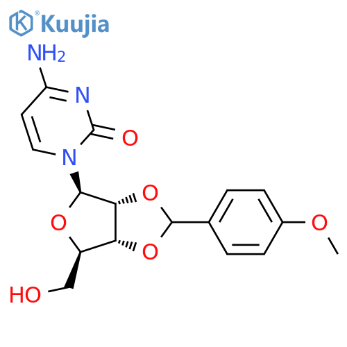 1-[(3Ar,4R,6R,6aR)-6-(hydroxymethyl)-2-(4-methoxyphenyl)-3a,4,6,6a-tetrahydrofuro[3,4-d][1,3]dioxol-4-yl]-4-aminopyrimidin-2-one structure