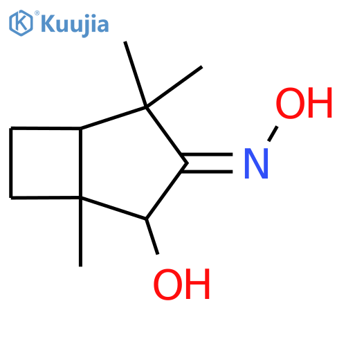 (3E)-3-Hydroxyimino-1,4,4-trimethylbicyclo[3.2.0]heptan-2-ol structure