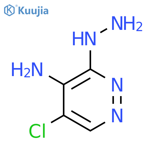 5-chloro-3-hydrazinylpyridazin-4-amine structure