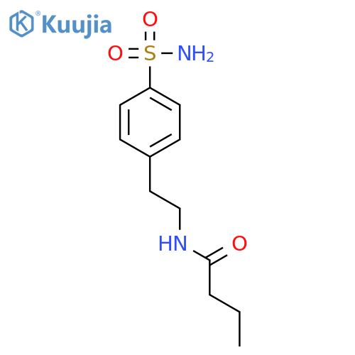 N-[2-(4-sulfamoylphenyl)ethyl]butanamide structure