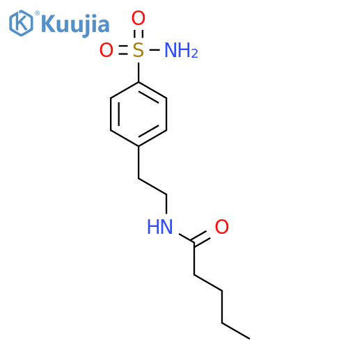 N-[2-(4-sulfamoylphenyl)ethyl]pentanamide structure