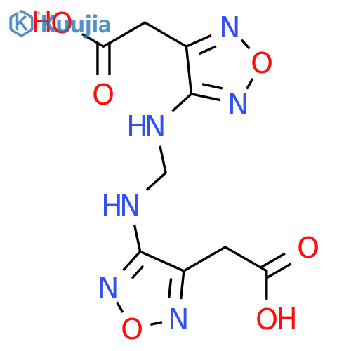 2,2'-[methanediylbis(imino-1,2,5-oxadiazole-4,3-diyl)]diacetic acid structure