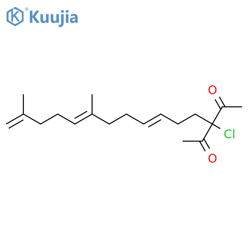 2,4-Pentanedione,3-chloro-3-[(3E,7E)-7,11-dimethyl-3,7,11-dodecatrienyl]- structure
