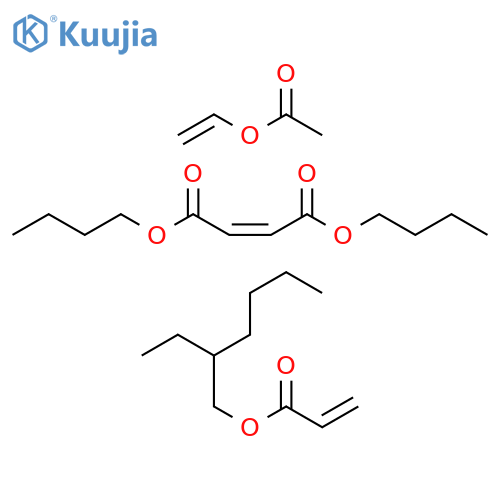 2-Butenedioic acid (2Z)-, dibutyl ester, polymer with ethenyl acetate and 2-ethylhexyl 2-propenoate structure