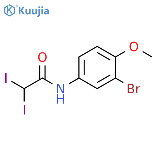 Acetamide, N-(3-bromo-4-methoxyphenyl)-2,2-diiodo- structure