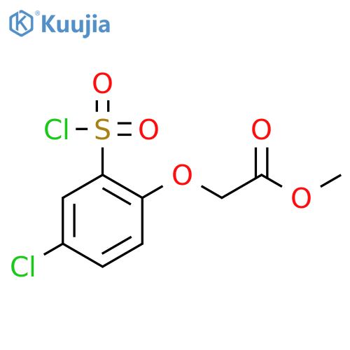Acetic acid, [4-chloro-2-(chlorosulfonyl)phenoxy]-, methyl ester structure