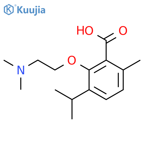 2-[2-(dimethylamino)ethoxy]-6-methyl-3-(1-methylethyl)benzoic acid structure