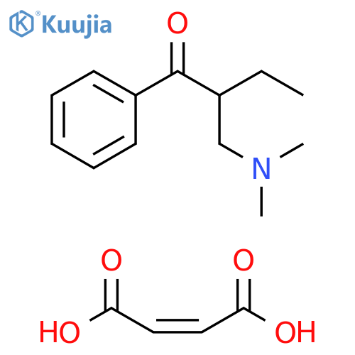 But-2-enedioic Acid;2-[(dimethylamino)methyl]-1-phenylbutan-1-one structure