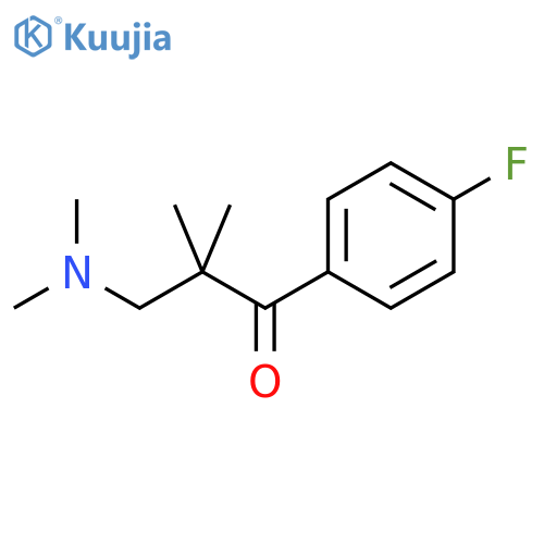 3-(dimethylamino)-1-(4-fluorophenyl)-2,2-dimethylpropan-1-one structure