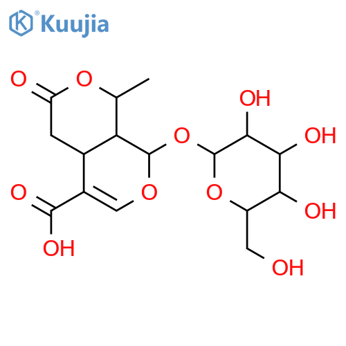 1H,3H-Pyrano[3,4-c]pyran-5-carboxylic acid, 8-(β-D-glucopyranosyloxy)-4,4a,8,8a-tetrahydro-1-methyl-3-oxo-, (1R,4aS,8S,8aS)- structure
