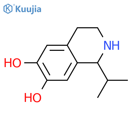 1-propan-2-yl-1,2,3,4-tetrahydroisoquinoline-6,7-diol;hydrobromide structure