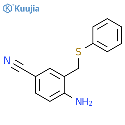 4-amino-3-(phenylsulfanylmethyl)benzonitrile structure