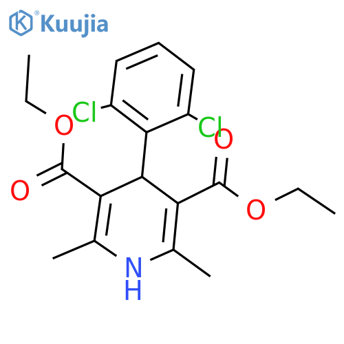 diethyl 4-(2,6-dichlorophenyl)-2,6-dimethyl-1,4-dihydro-3,5-pyridinedicarboxylate structure