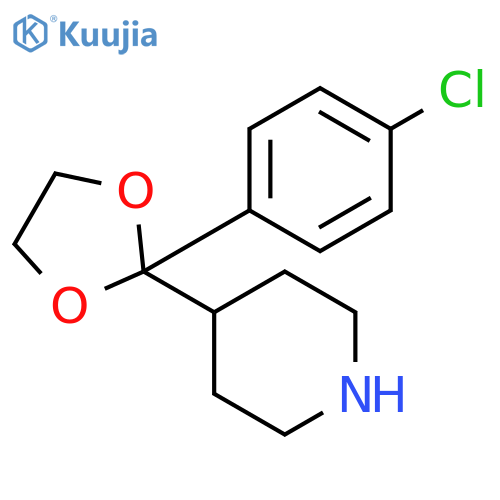 PIPERIDINE, 4-[2-(4-CHLOROPHENYL)-1,3-DIOXOLAN-2-YL]- structure