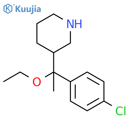 3-[1-(4-Chlorophenyl)-1-ethoxyethyl]piperidine structure