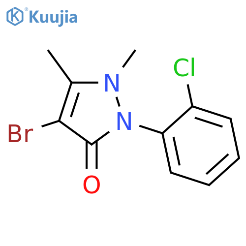 3H-Pyrazol-3-one,4-bromo-2-(2-chlorophenyl)-1,2-dihydro-1,5-dimethyl- structure