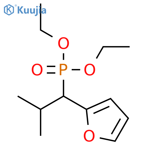 Phosphonic acid, [1-(2-furanyl)-2-methylpropyl]-, diethyl ester structure