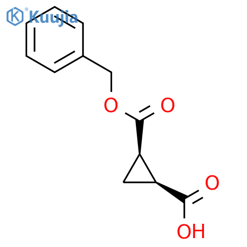 cis-2-benzyloxycarbonylcyclopropanecarboxylic acid structure