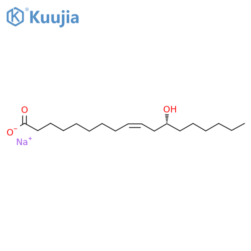 Potassium 12-hydroxyoctadec-9-enoate structure