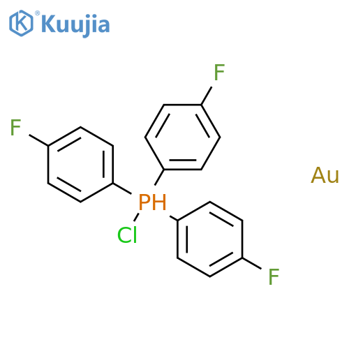 Chloro-tris(4-fluorophenyl)phosphanium;gold structure