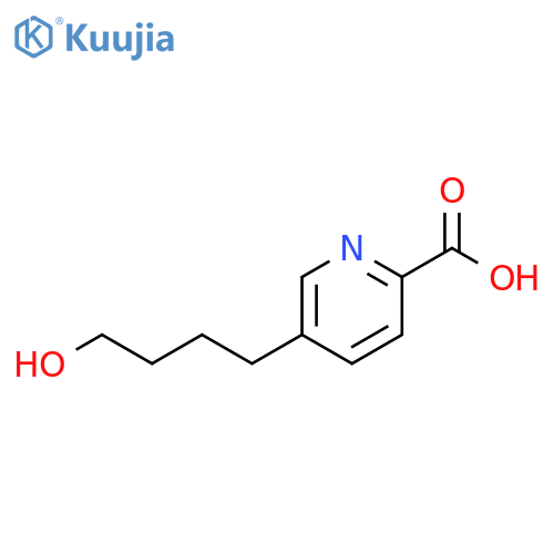 5-(4-hydroxybutyl)pyridine-2-carboxylic acid structure