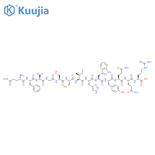 L-Arginine,L-glutaminyl-L-phenylalanyl-L-valylglycyl-L-seryl-L-seryl-L-isoleucyl-L-histidyl-L-tryptophyl-L-tyrosyl-L-glutaminyl-L-glutaminyl- structure