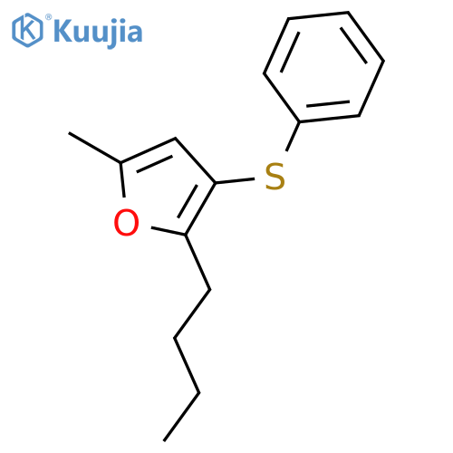 Furan, 2-butyl-5-methyl-3-(phenylthio)- structure