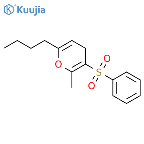 4H-PYRAN, 6-BUTYL-2-METHYL-3-(PHENYLSULFONYL)- structure