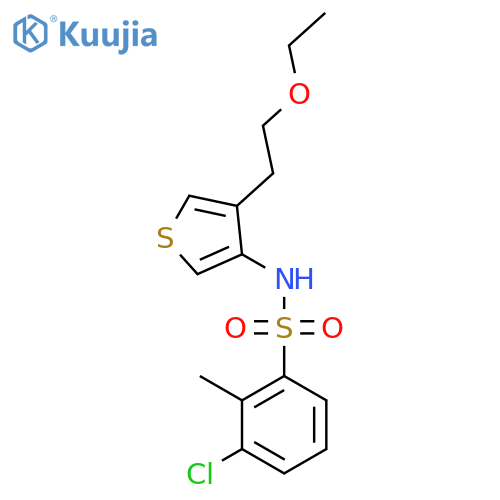 Benzenesulfonamide, 3-chloro-N-[4-(2-ethoxyethyl)-3-thienyl]-2-methyl- structure
