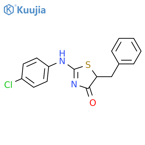 5-benzyl-2-[(4-chlorophenyl)amino]-1,3-thiazol-4(5H)-one structure