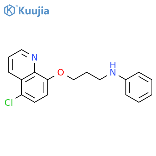 BENZENAMINE, N-[3-[(5-CHLORO-8-QUINOLINYL)OXY]PROPYL]- structure