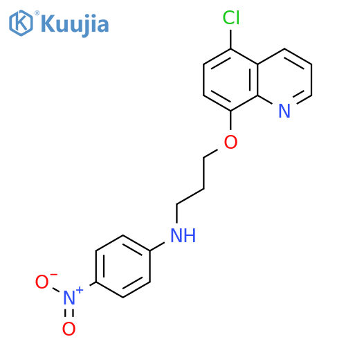 Benzenamine, N-[3-[(5-chloro-8-quinolinyl)oxy]propyl]-4-nitro- structure