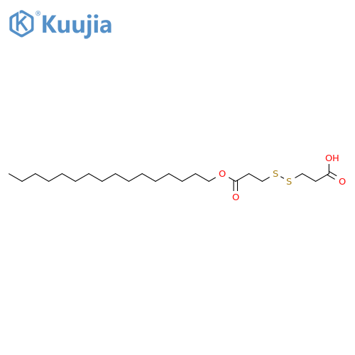 PROPANOIC ACID, 3-[(2-CARBOXYETHYL)DITHIO]-, 1-HEXADECYL ESTER structure