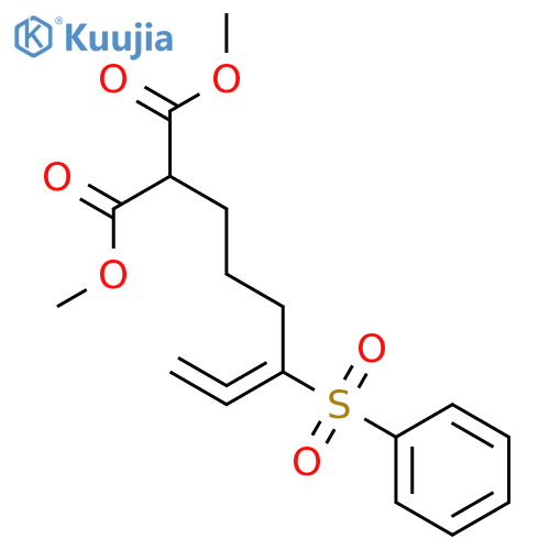PROPANEDIOIC ACID, [4-(PHENYLSULFONYL)-4,5-HEXADIENYL]-, DIMETHYL ESTER structure