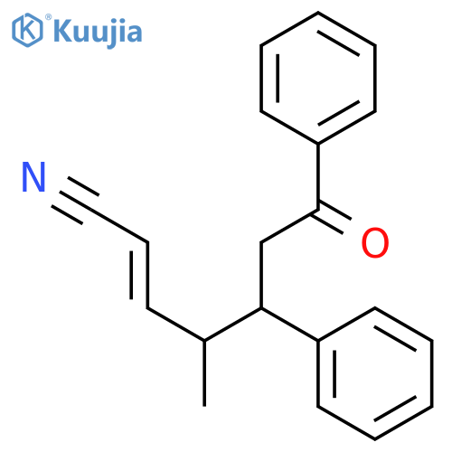 2-Heptenenitrile, 4-methyl-7-oxo-5,7-diphenyl-, (2E)- structure
