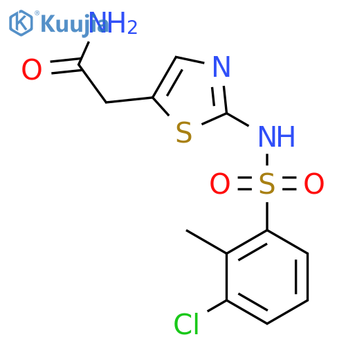 5-Thiazoleacetamide, 2-[[(3-chloro-2-methylphenyl)sulfonyl]amino]- structure