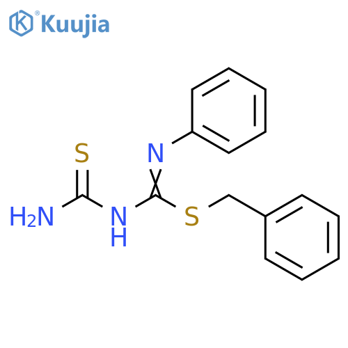 Carbamimidothioic acid, N-(aminothioxomethyl)-N'-phenyl-,phenylmethyl ester structure