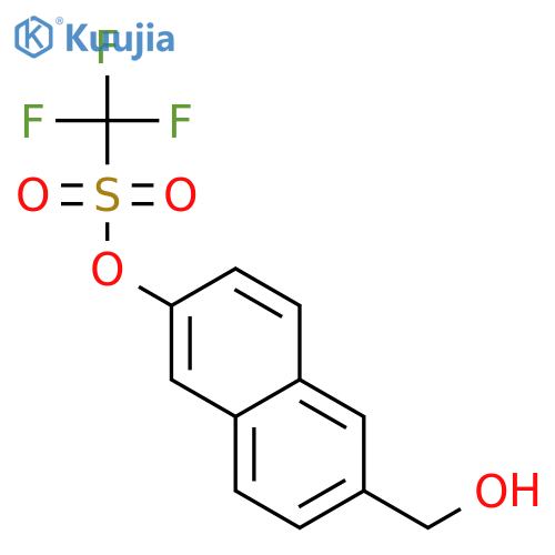 Methanesulfonic acid, trifluoro-, 6-(hydroxymethyl)-2-naphthalenyl ester structure