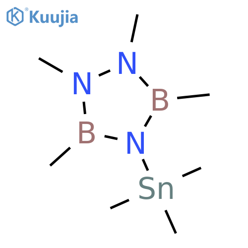 1,2,4,3,5-Triazadiborolidine,1,2,3,5-tetramethyl-4-(trimethylstannyl)- structure