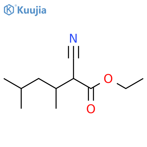 Ethyl 2-cyano-3,5-dimethylhexanoate structure