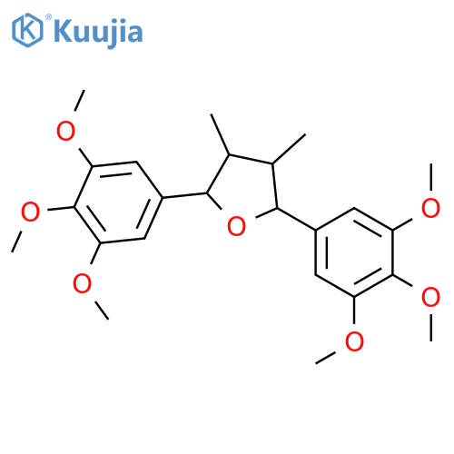 Furan,tetrahydro-3,4-dimethyl-2,5-bis(3,4,5-trimethoxyphenyl)-,(2R,3R,4R,5R)-rel-(-)- structure