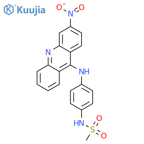 N-[4-[(3-nitroacridin-9-yl)amino]phenyl]methanesulfonamide structure