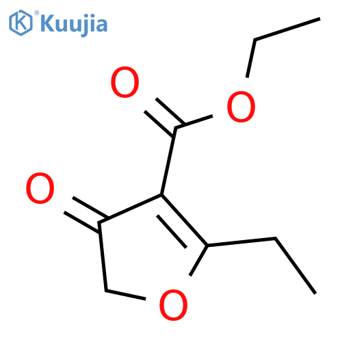 Ethyl 2-ethyl-4-oxo-4,5-dihydrofuran-3-carboxylate structure
