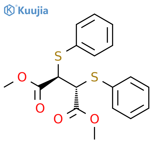 Butanedioic acid, 2,3-bis(phenylthio)-, dimethyl ester, (R*,R*)- structure