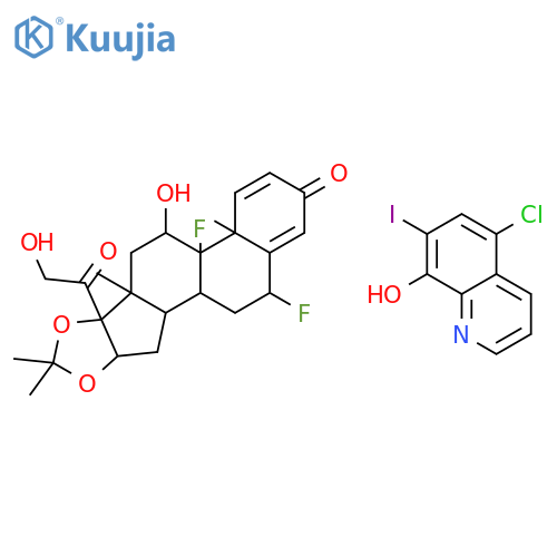 Pregna-1,4-diene-3,20-dione, 6,9-difluoro-11,21-dihydroxy-16,17-((1-methylethylidene)bis(oxy))-, (6alpha,11beta,16alpha)-, mixt. with 5-chloro-7-iodo-8-quinolinol structure