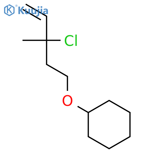 CYCLOHEXANE, [(3-CHLORO-3-METHYL-4-PENTENYL)OXY]- structure