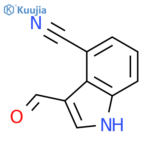3-formyl-1H-Indole-4-carbonitrile structure