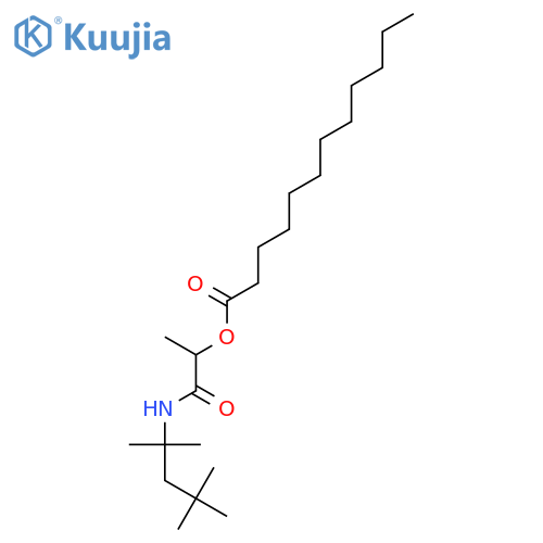 1-oxo-1-[(2,4,4-trimethylpentan-2-yl)amino]propan-2-yl dodecanoate structure