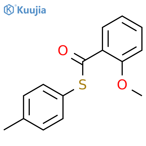 BENZENECARBOTHIOIC ACID, 2-METHOXY-, S-(4-METHYLPHENYL) ESTER structure