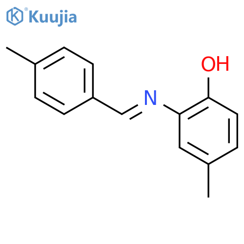 Phenol, 4-methyl-2-[[(4-methylphenyl)methylene]amino]- structure
